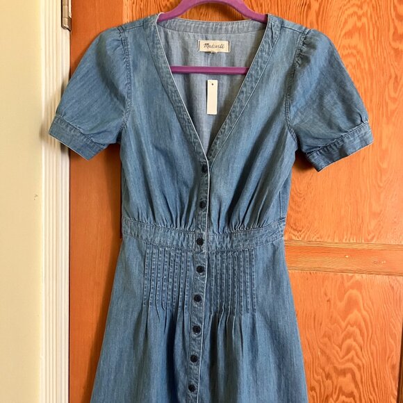NWT Madewell Denim Daylily Dress, Sz 0 - Picture 3 of 5